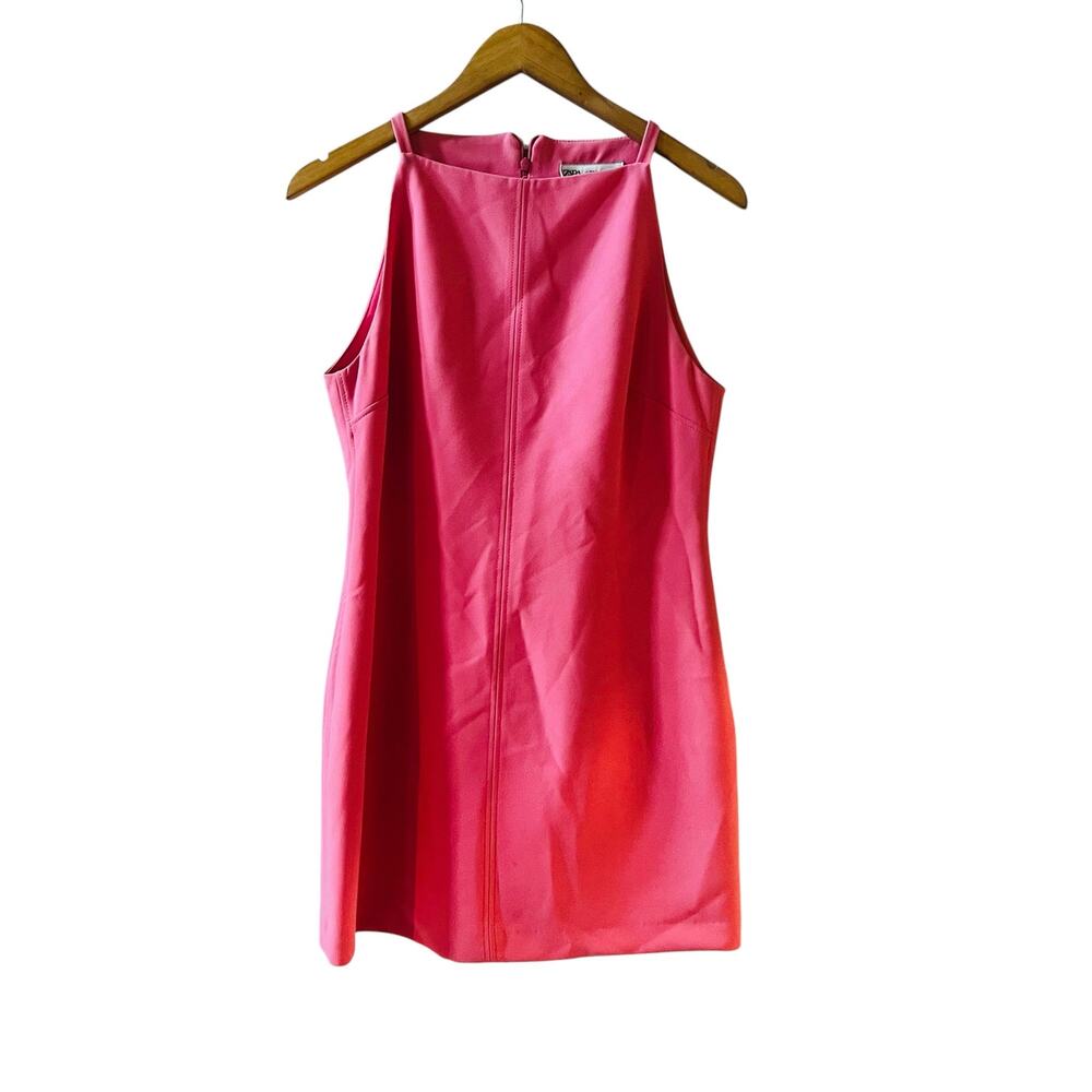 Zara Light Pink High Neck Sleeveless Dress Size M Medium